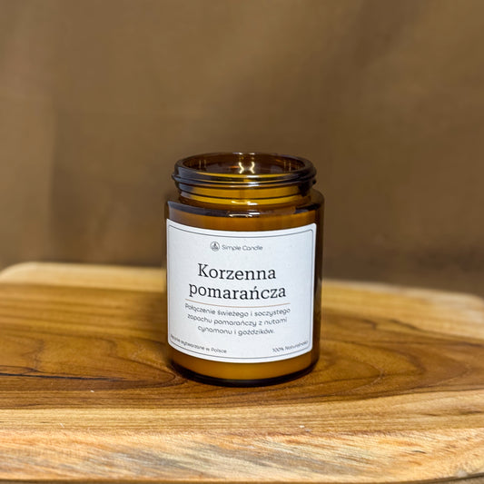 Świeca Sojowa " Korzenna Pomarańcza"